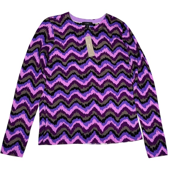 J. Crew Sweaters - J.Crew Tippi Pullover Merino Wool Zig Zag Chevron Knit Sweater XS NWT